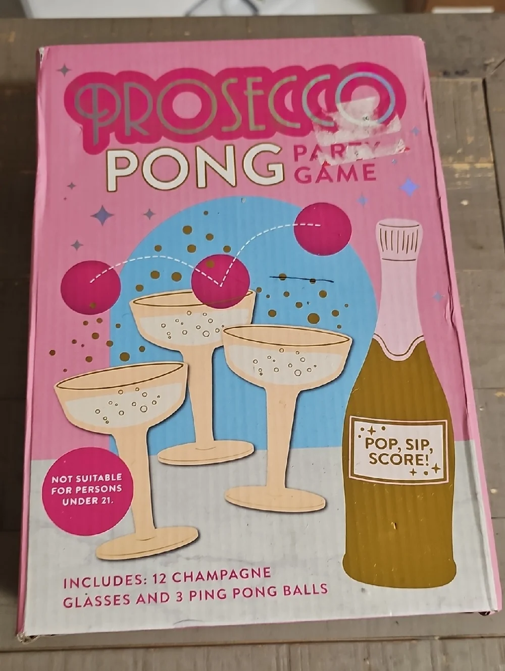 Nwt Prosecco Pong Party Game - Pink